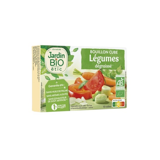 Jardin Bio Cubito Verduras Bajo Grasa Sin Aceite Bio 10x9 g