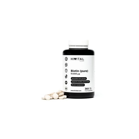 Hivital Foods Biotina 10.000 µg (Vitamina B7) 365comp
