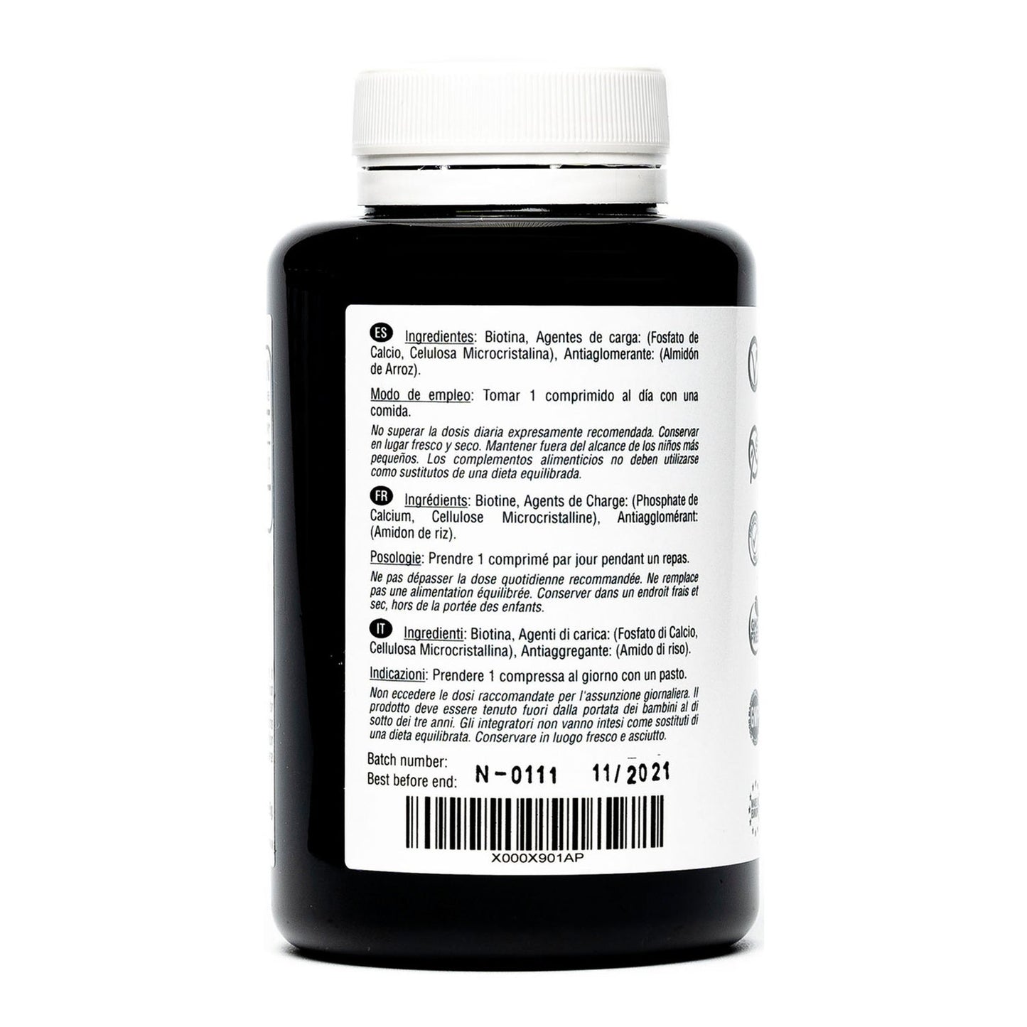 Hivital Foods Biotina 10.000 µg (Vitamina B7) 365comp
