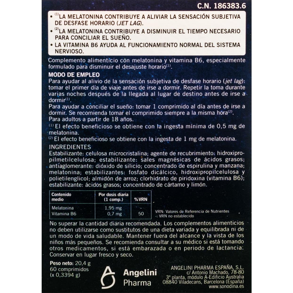 Angelini Melatopure 60caps