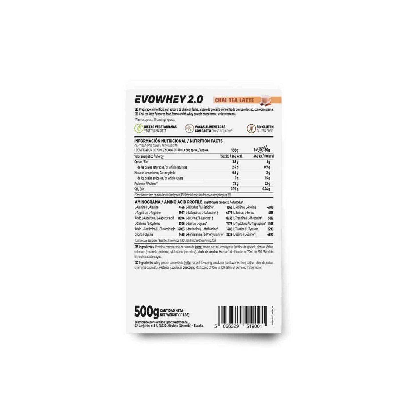 HSN Evowhey Protein Té Chai con Leche 500g
