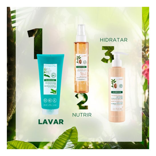 Klorane Gel de Ducha Agua de Tiaré 200 ml