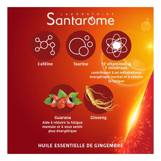 Santarome Vita'Max Booster Effervescent Orange 20 Comprimés