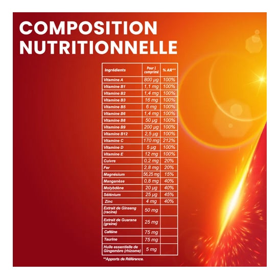 Santarome Vita'Max Booster Effervescent Orange 20 Comprimés
