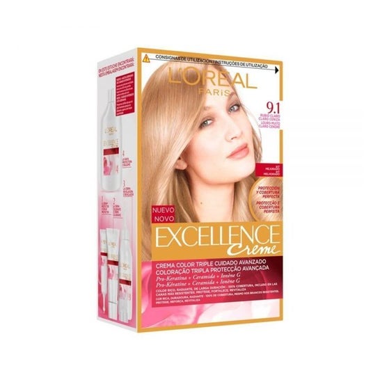 L'Oréal Excellence Creme Tinte N91 Rubio Claro Claro Ceniza 1 ud