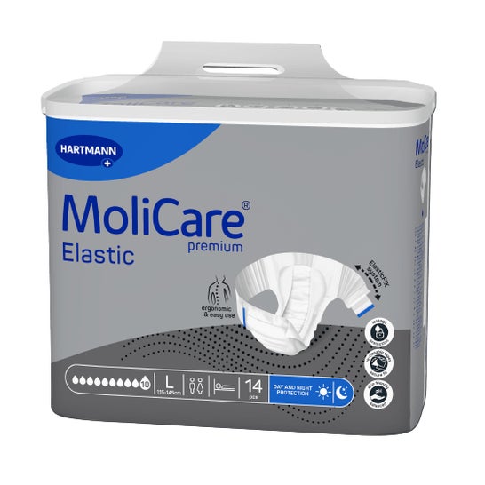 Molicare Premium Elastic 10 Gotas Tamanho L 14 Unidades