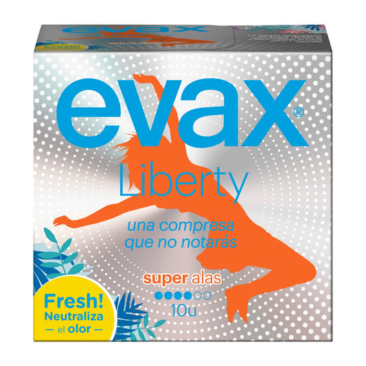Evax Liberty compresas super con alas 10uds