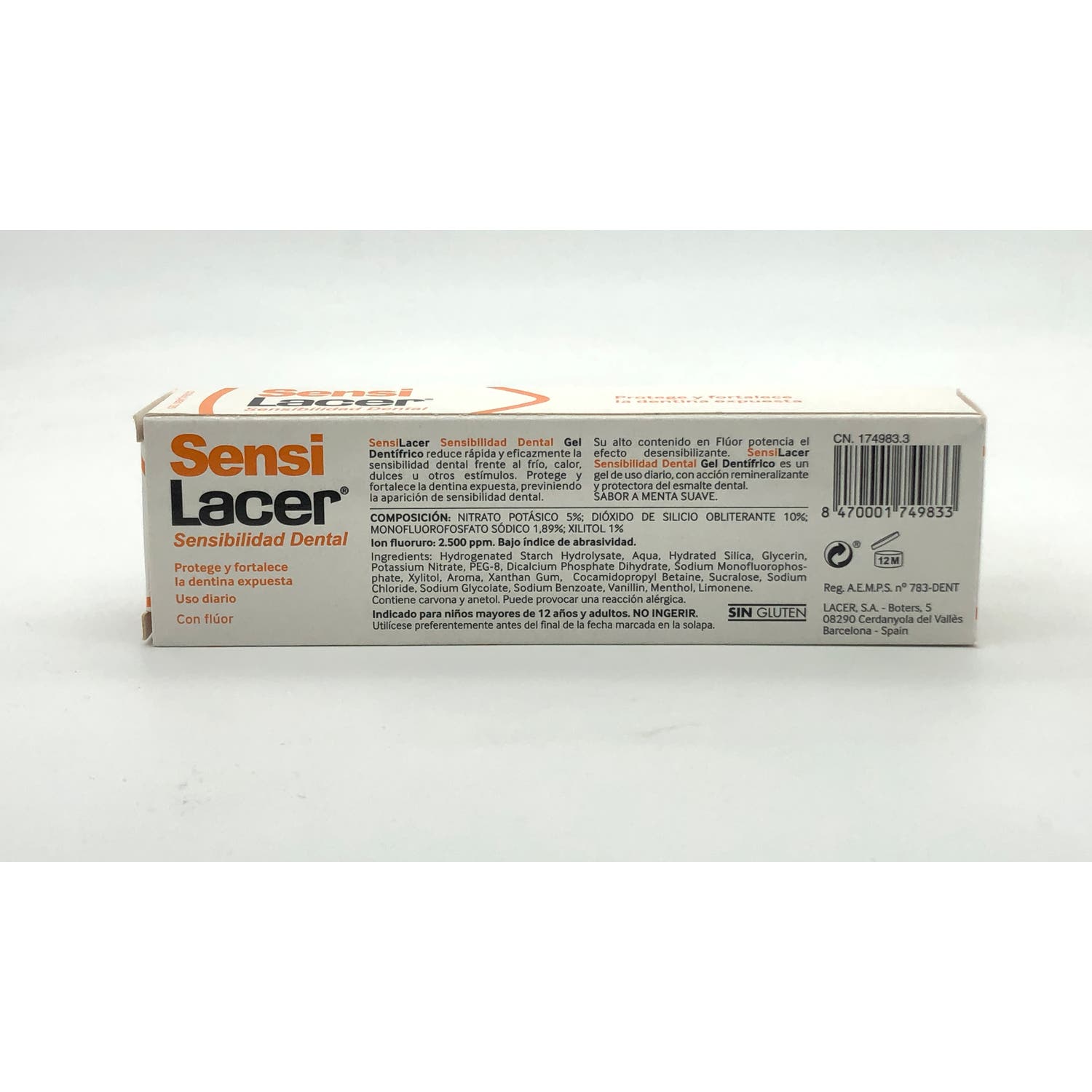 Lacer SensiLacer Sensibilidad Dental Gel Dentífrico con Flúor 75ml