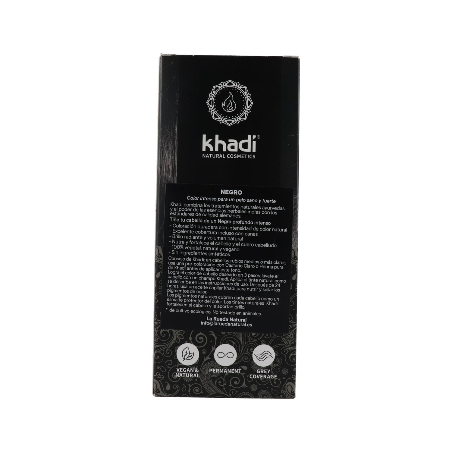 Khadi Tinte Negro Herbal 100% Vegetal 100g