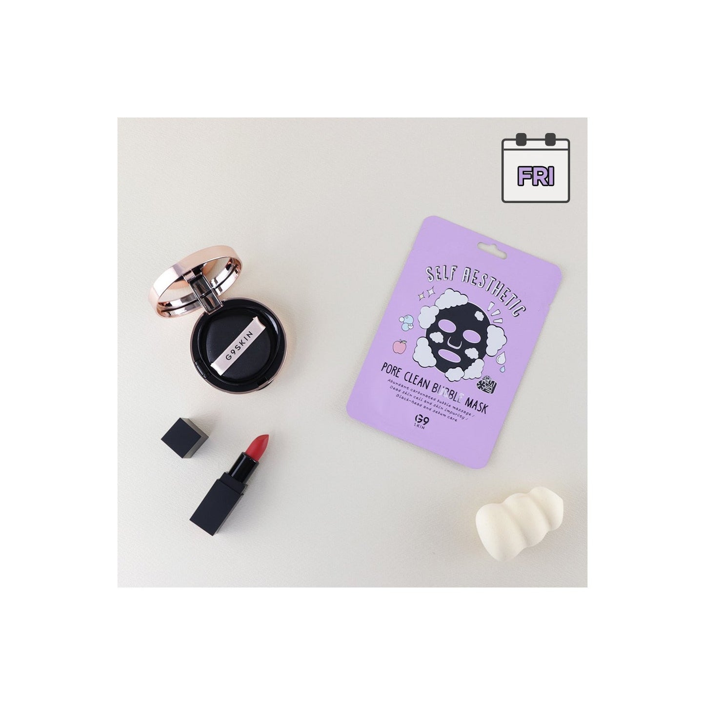 G9 Skin Self Aesthetic Pore Clean Bubble Mask 1ud