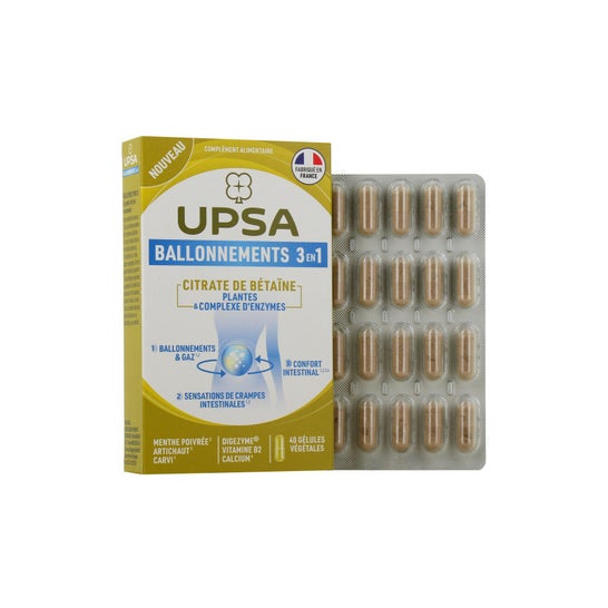 Upsa Hinchazón 3 en 1 40caps