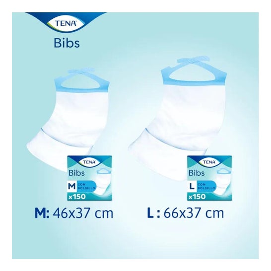 Tena Bib baberos adulto desechables talla S/M 150uds