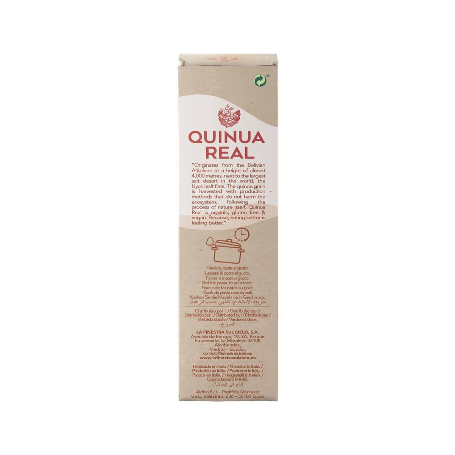 Quinoa Real Fusilli Arroz Y Quinoa 250g