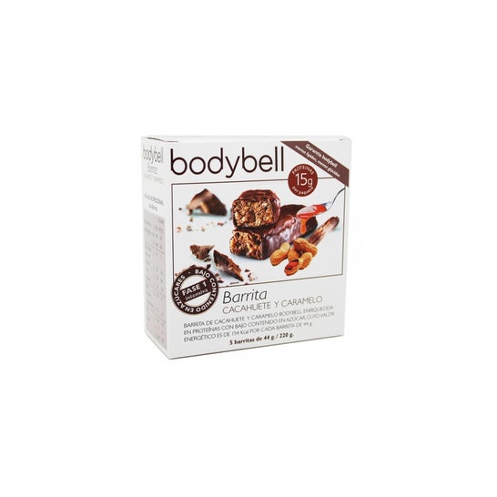 Bodybell Barrita Cacahuete y Caramelo 5 Barritas