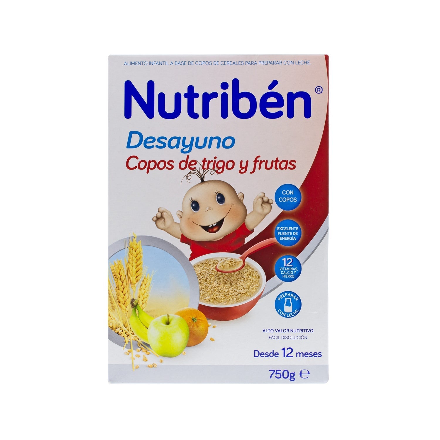 Nutribén® desayuno copos trigo con frutas 750g