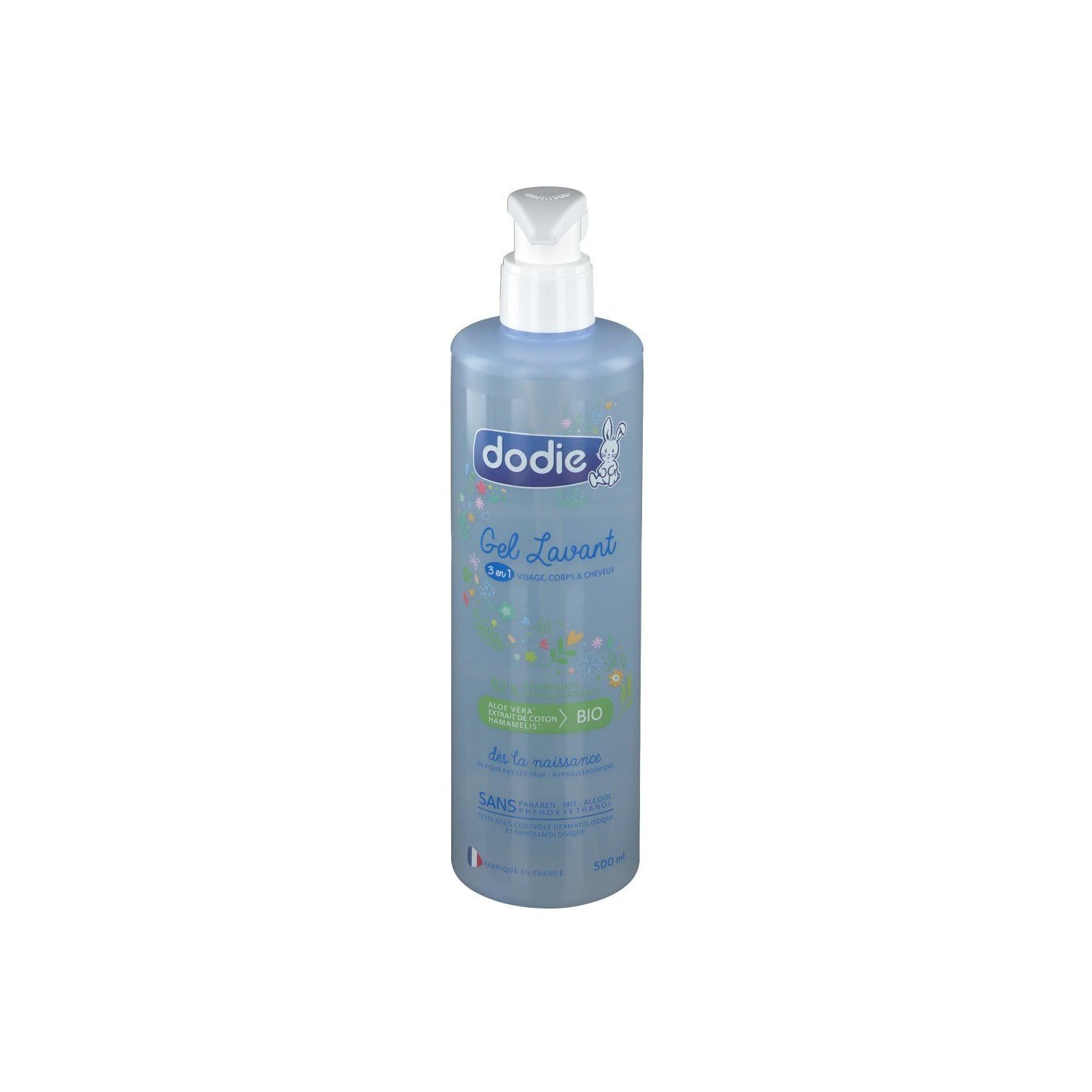 Dodie Gel de Limpieza 3 en 1 Cuerpo y Cabello 500ml