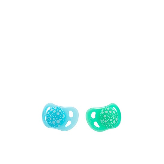 Twistshake Chupetes Azul Verde 0-6 Meses 2 uds