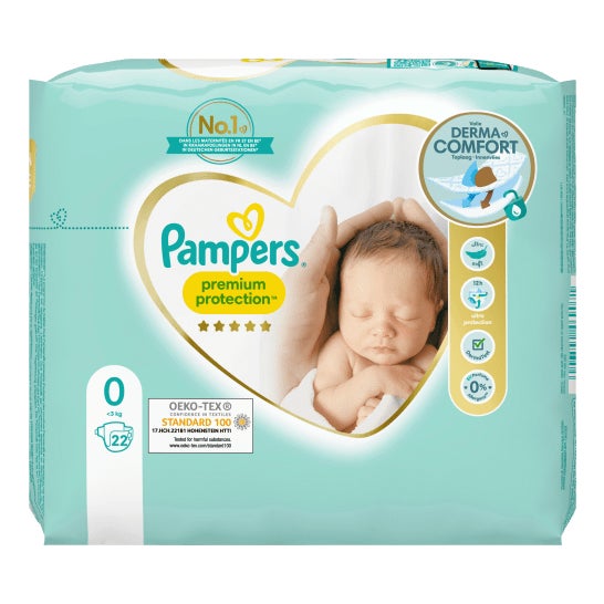 Pampers Premium Protection Pañales Talla Micro 22uds