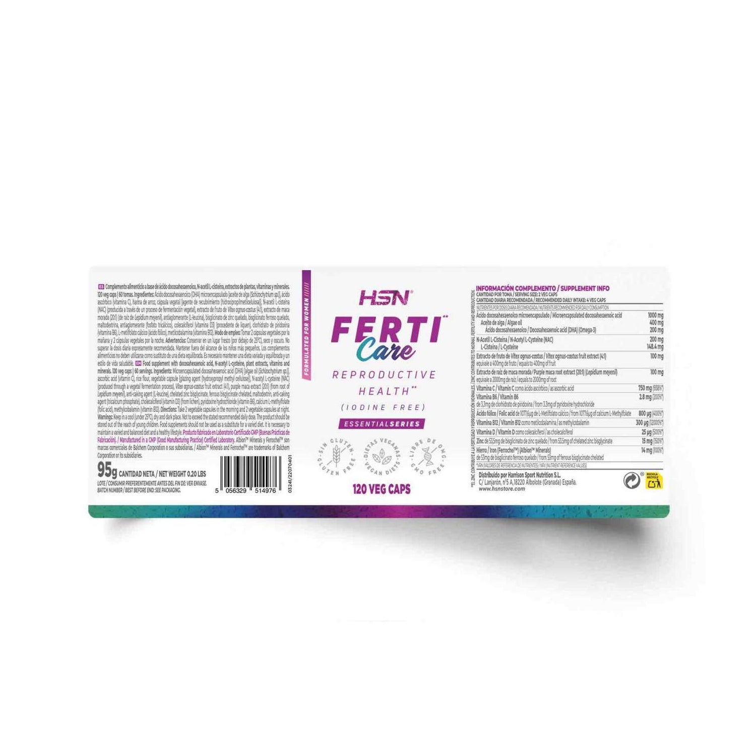 HSN Ferti Care Especial Mujer Sin Yodo 120vcaps