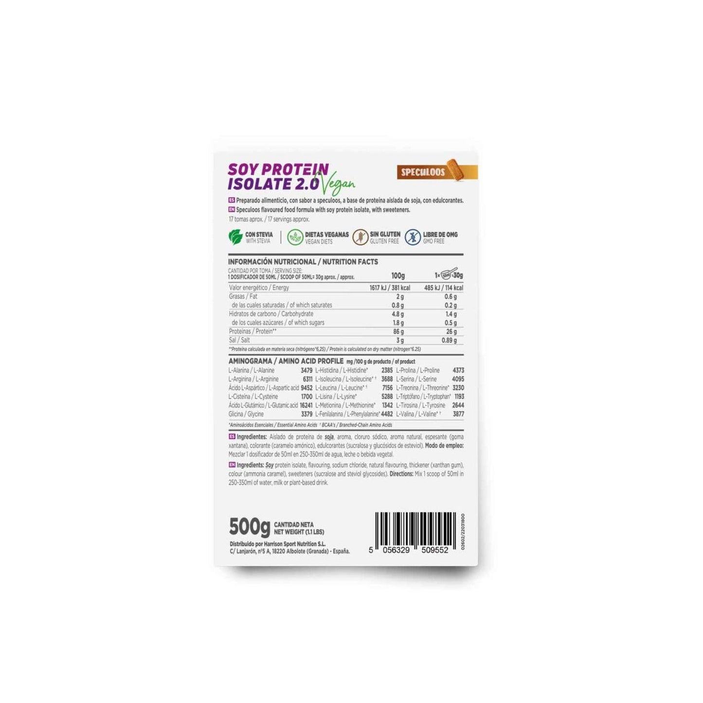 HSN Proteína de Soja Aislada 2.0's Speculoos 500g