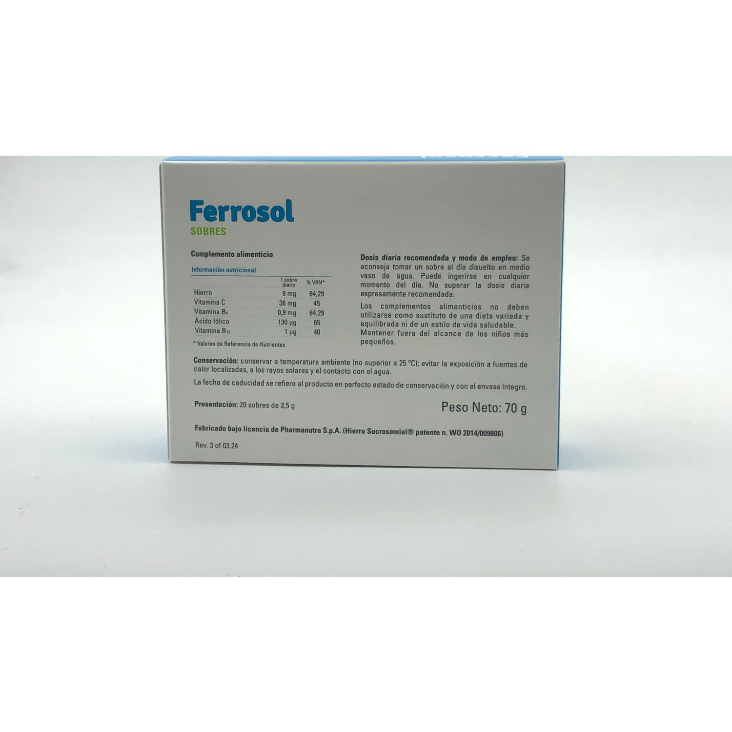 Ferrosol 20 sobres x 3,5gr
