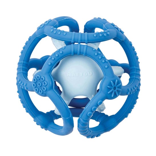 Nattou Set Bolas Mordedor Silicona Azul 2 uds