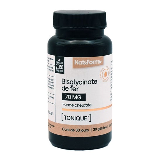 Nat&Form Bisglicinato de Hierro 70 mg 30 Perlas