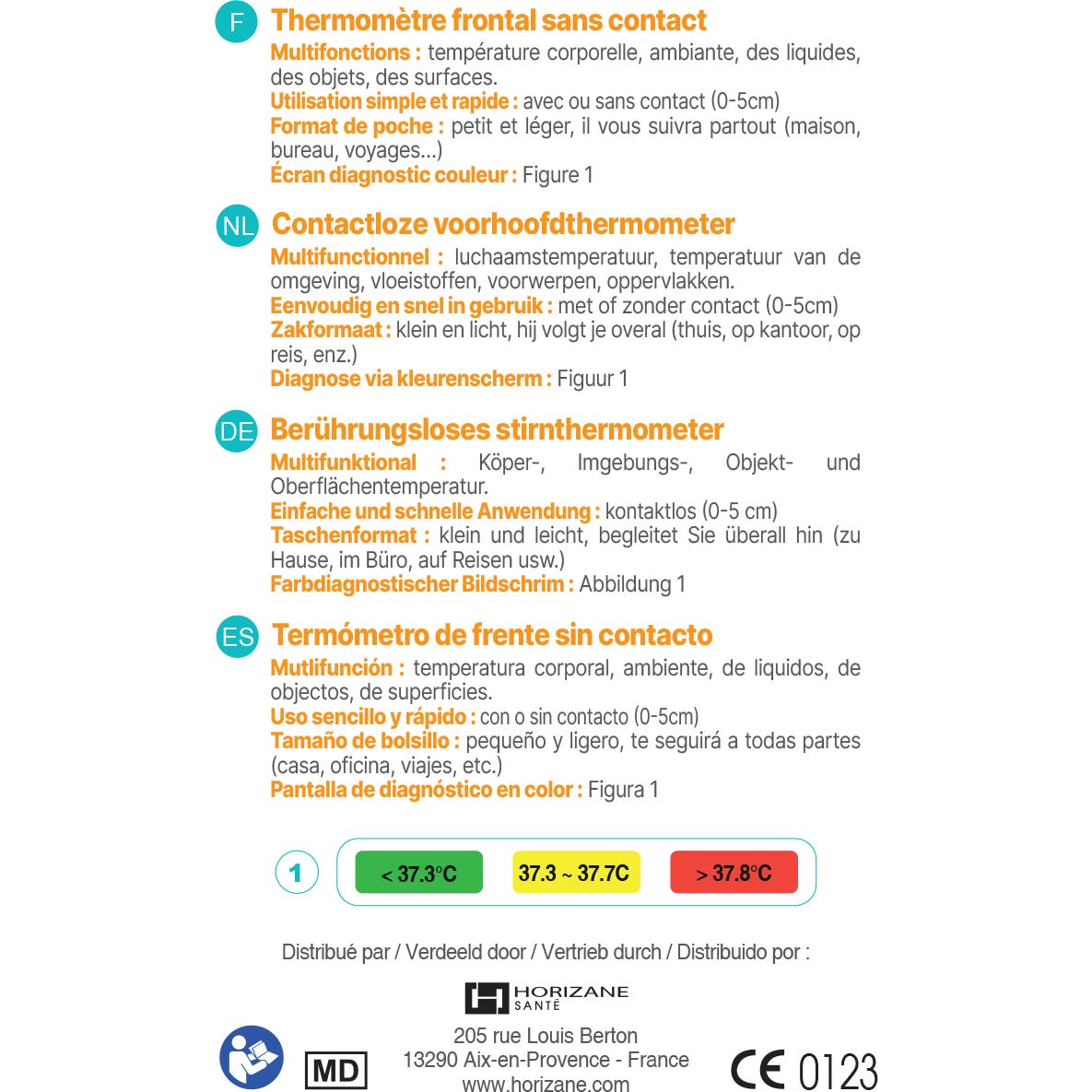 Precitech Termómetro Sin Contacto Mini Verde 1ud