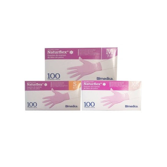 Naturflex Guantes Latex Blanco TXS 100uds