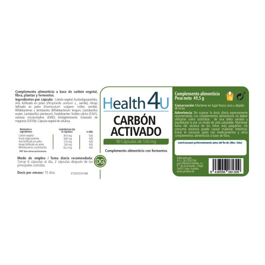 H4U Carbón Activado 90caps