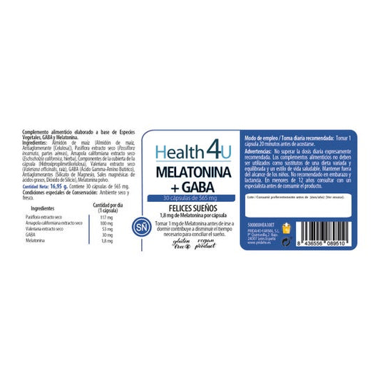 H4U Melatonina + Gaba 30caps
