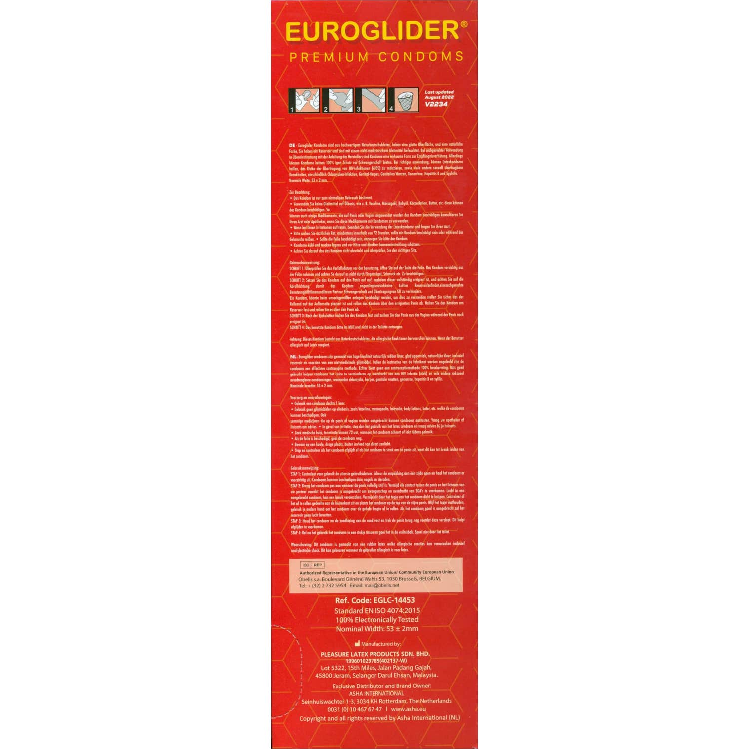 Euroglider Condones 144uds