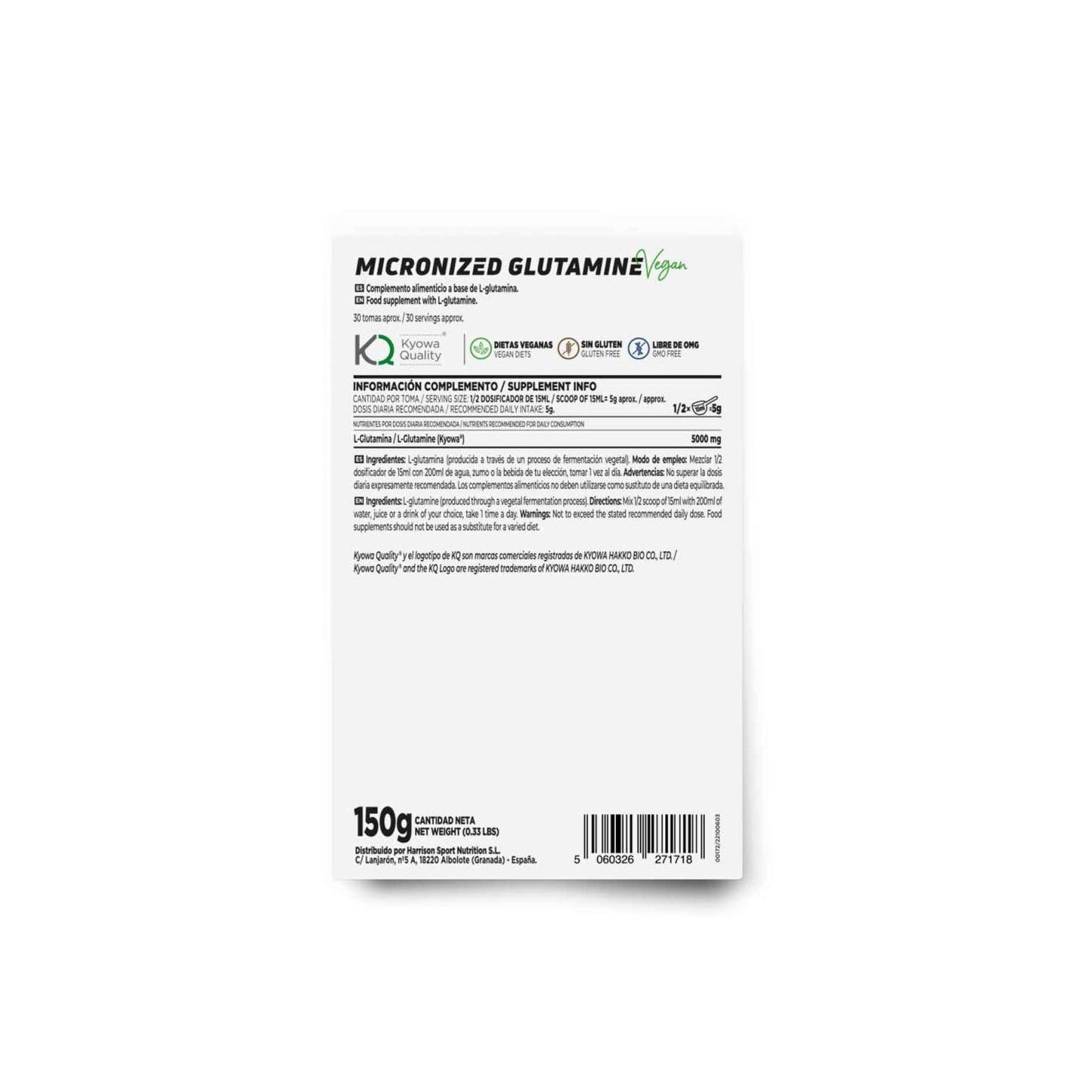 HSN L-Glutamina Kyowa Quality® en Polvo 150g