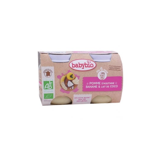 Vitagermine - Maceta Babybio Manzana Banana Banana Leche de coco 2x130g