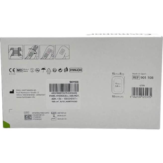 Cosmopor Silicone Apósitos 15cmx8cm 10uds
