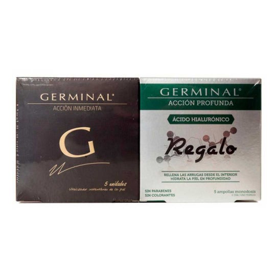 Germinal acción inmediata 5 Ampollas + ácido hialurónico 5 Ampollas