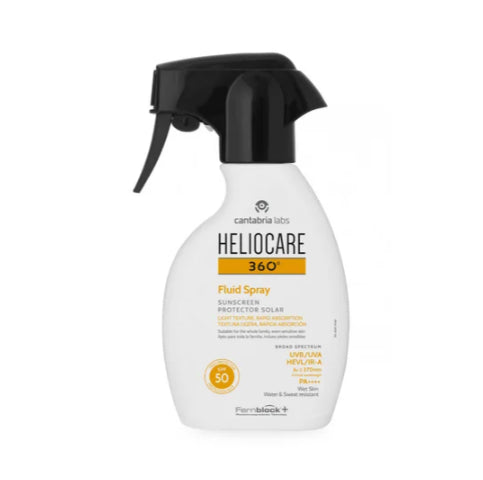 Heliocare 360 Fluid Spray SPF50 250 ml solar corporal ligero y fácil de reaplicar