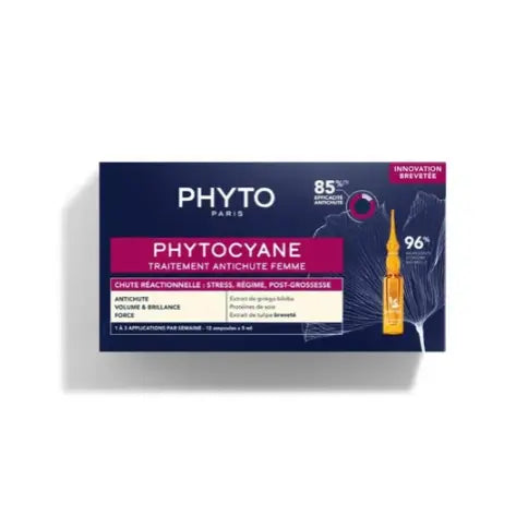 Phyto Phytocyane Tratatamiento Anticaída Mujer Caída Reaccional 12x5ml