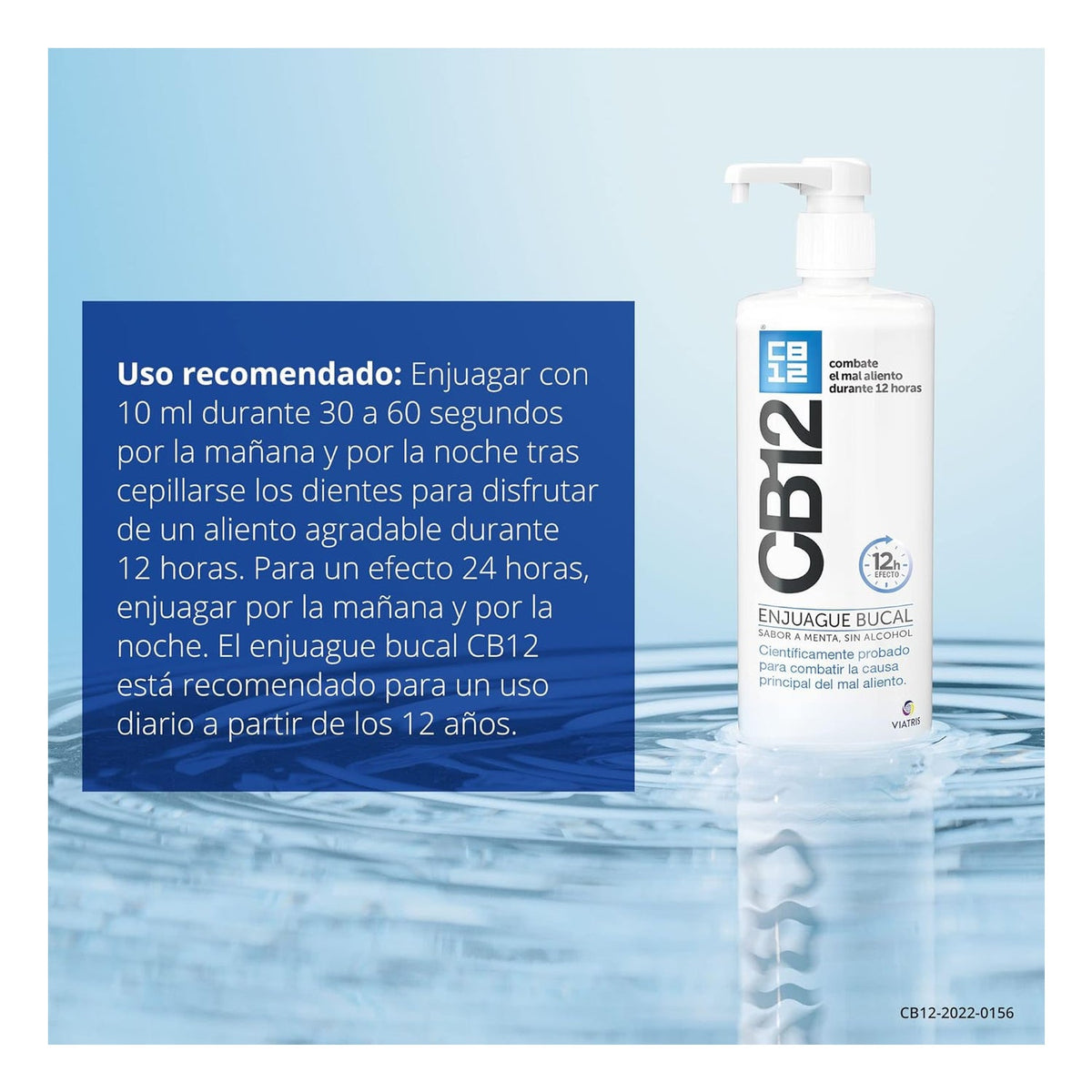 CB12 Enjuague Bucal para Mal Aliento Menta 1000 ml