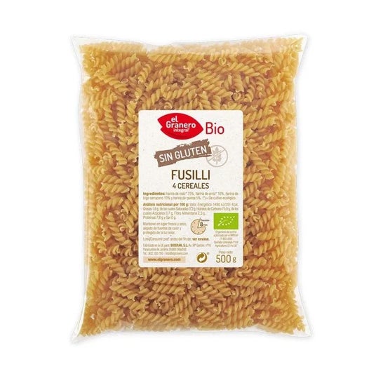 Granero Fusilli 4 Cereales Sin Gluten Bio 500 g