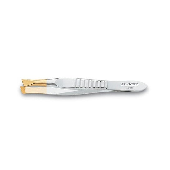 3 Claveles pinza sesgada punta oro 8cm 1ud