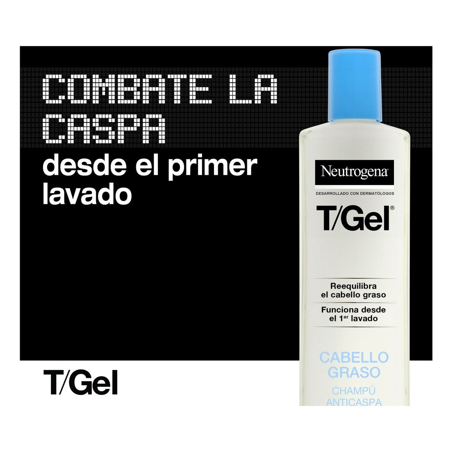 Neutrogena® T/Gel Champú Anticaspa Cabello Graso 2x250ml