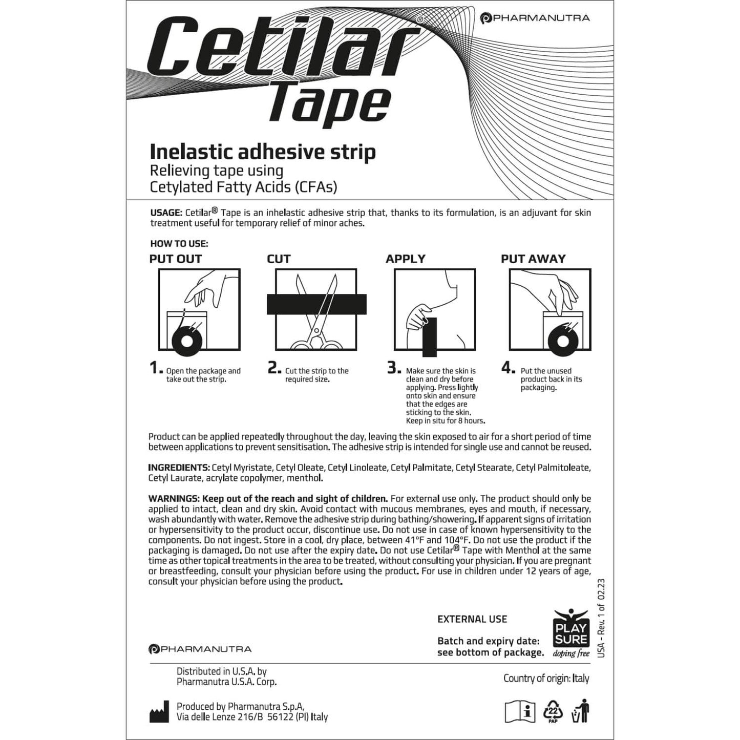 Pharmanutra Cetilar Tape 4cmx2,5m