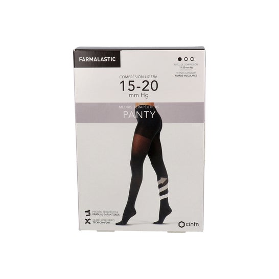 Farmalastic Panty Compresión Ligera Talla Grande Negro
