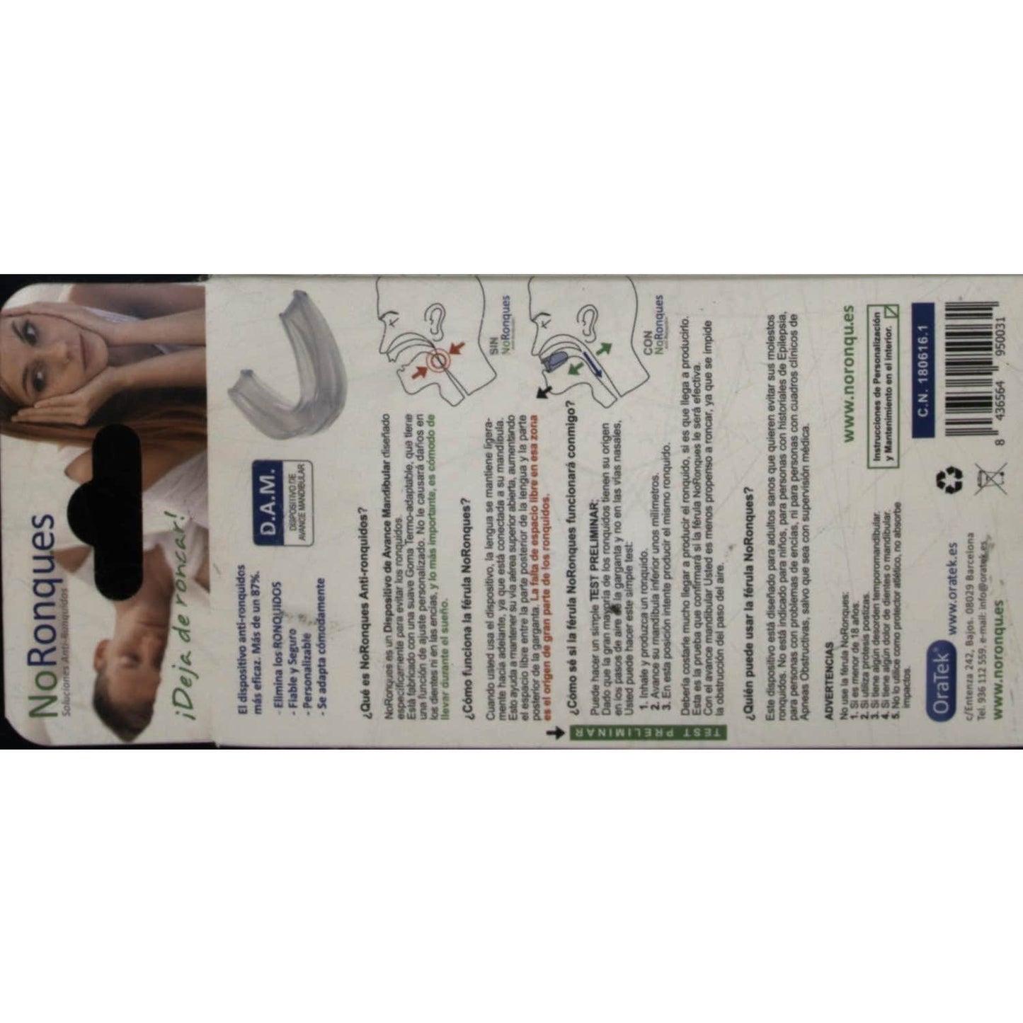 OraTek® NoRonques Férula Bucal 1u 200 gr