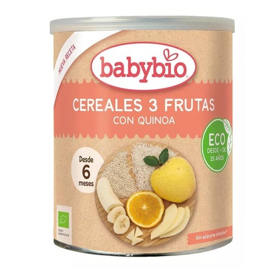 BabyBio Cereales 3 Frutas con Quinoa 220g