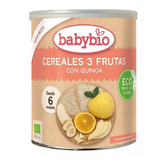 BabyBio Cereales 3 Frutas con Quinoa 220g