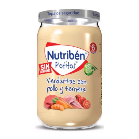 Nutribén® Potito® pollo, ternera y verduras 250g