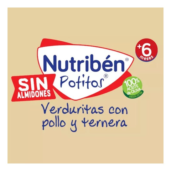 Nutribén® Potito® pollo, ternera y verduras 250g