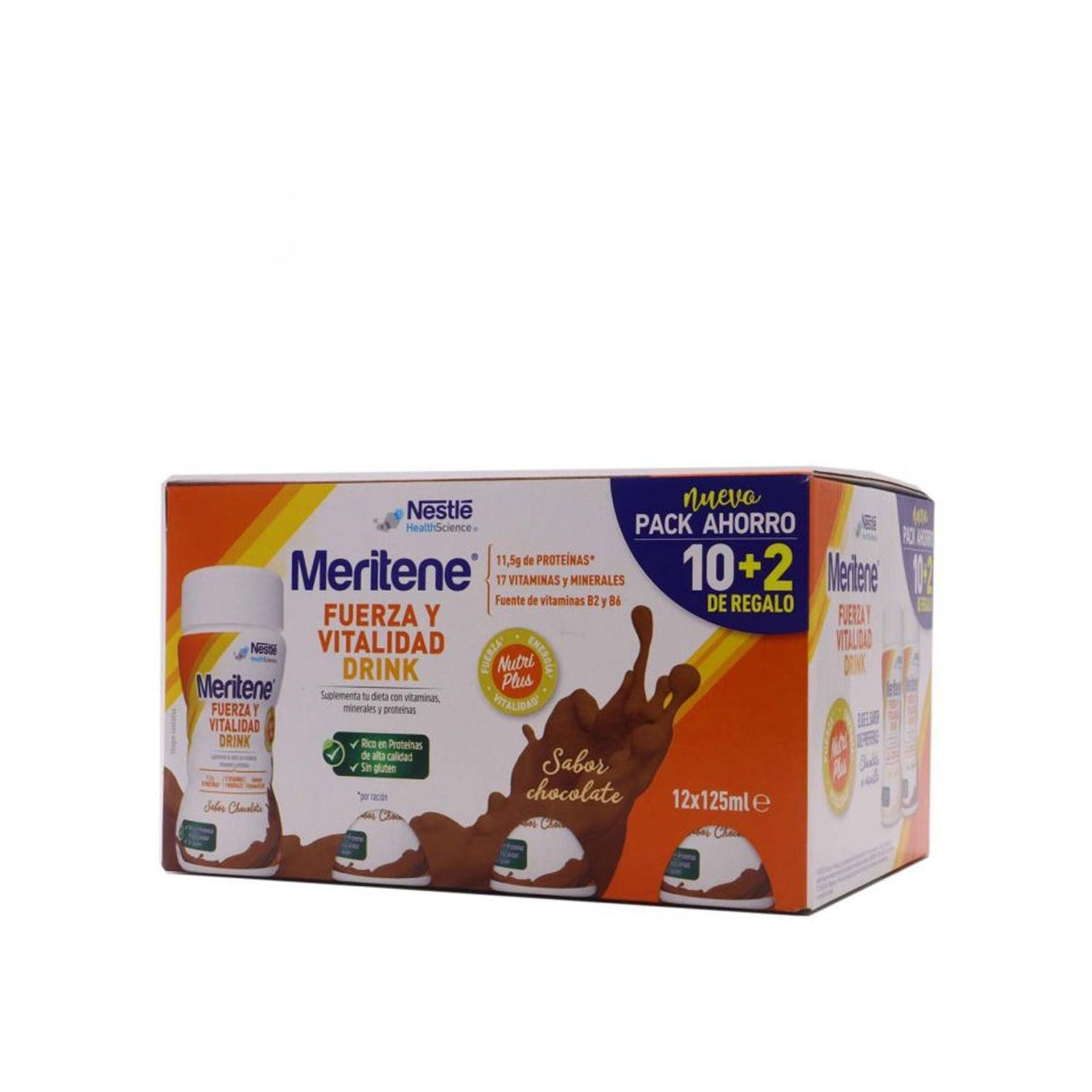 Meritene Fuerza y Vitalidad Drink Chocolate 12x125ml